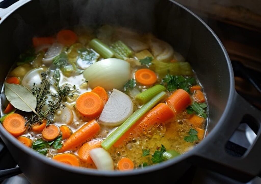 court-bouillon pour les langoustines